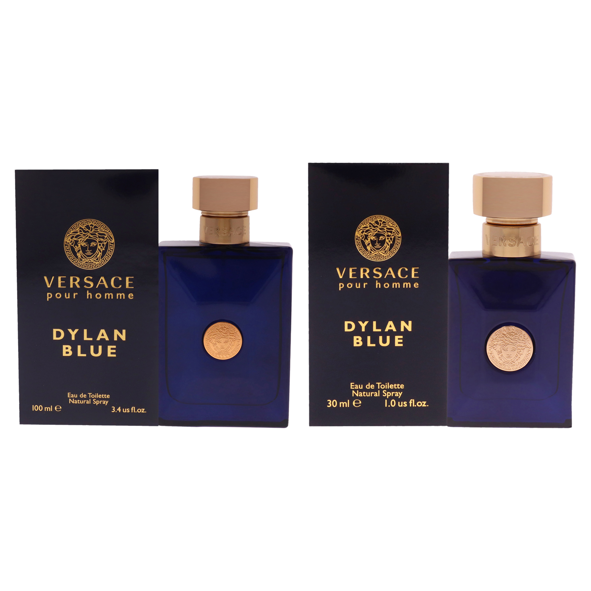 Dylan Blue Kit By Versace For Men  2 Pc Kit 34 Oz Edt Spray 1 Oz Edt Spray